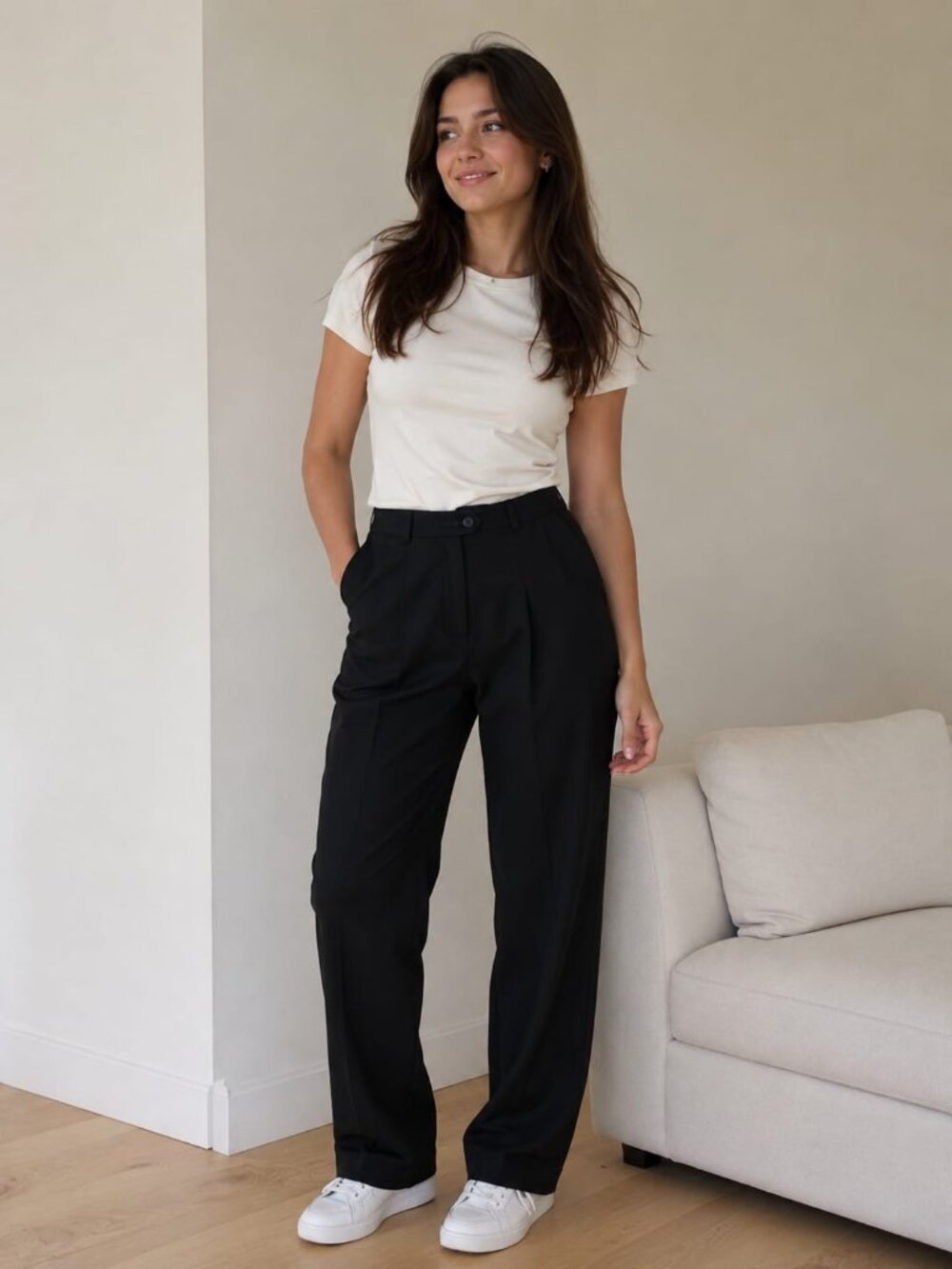 Vintage Lauren Ralph Lauren 100% Wool Black Dress Pants Made USA Size 10